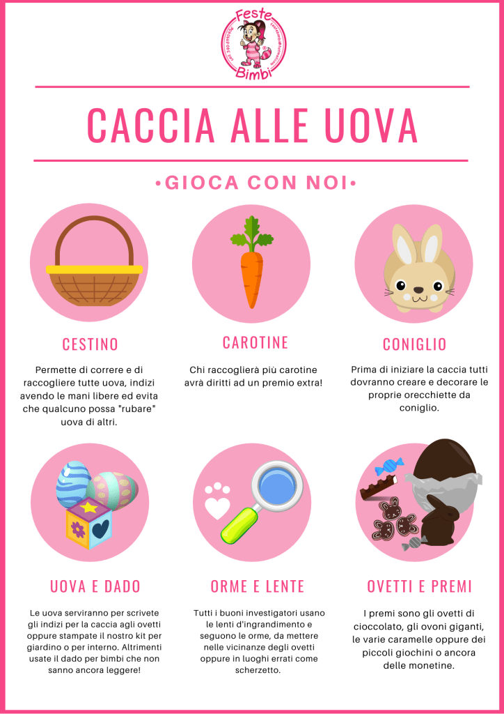 Come organizzare la caccia alle uova con noi di feste bimbi.

